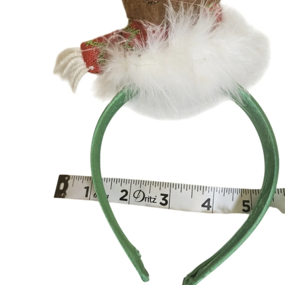 Festive Reindeer Headband Red Santa Hat Holiday Antlers Green Hair Accessory 14